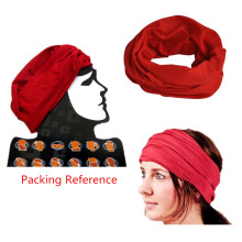 OEM Produce One Color Dyed Red Polyester Multifunctional Magic Buff Headband
